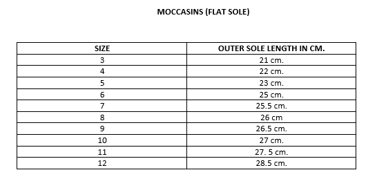 Moccasins (Flat Sole)