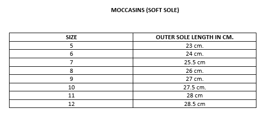 Moccasins (Soft Sole)